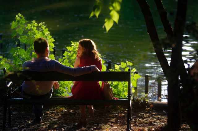 couple sitting on bench